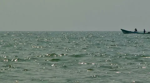 Fisher Boat passing by Video stock 5297458