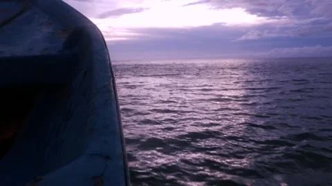 Fisher boat in the sunset 動画素材 138667773
