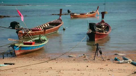 Fisher boats. Stock Footage