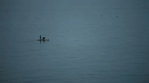 Fisher At Ocean Stock Footage 10729864