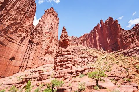 Fisher Tower of Moab, Utah Stock Photos