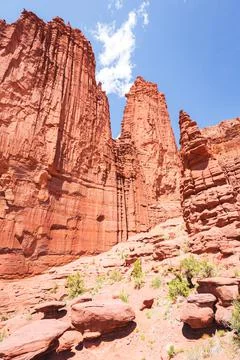 Fisher Tower of Moab, Utah Stock Photos