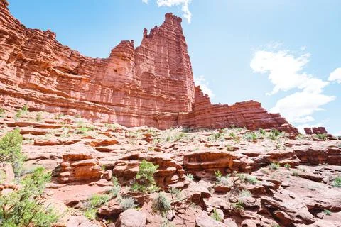 Fisher Tower of Moab, Utah Stock Photos