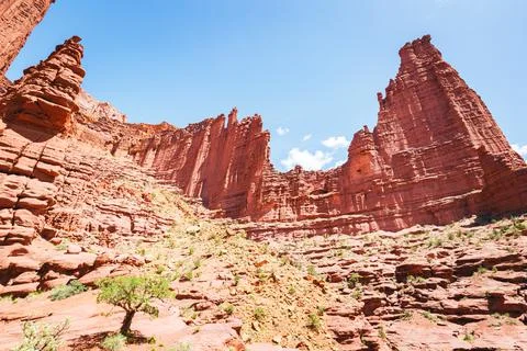 Fisher Tower of Moab, Utah Stock-Fotos