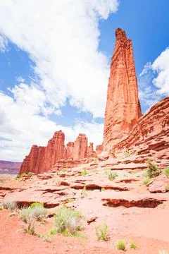 Fisher Tower of Moab, Utah Stock Photos