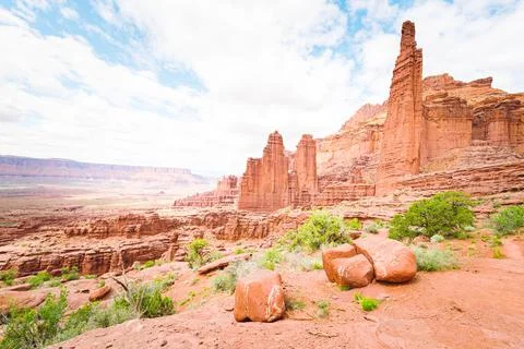 Fisher Tower of Moab, Utah Stock Photos