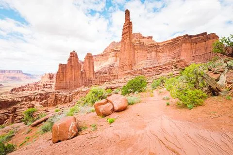 Fisher Tower of Moab, Utah Foto stock