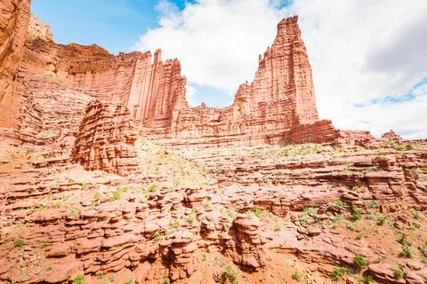 Fisher Tower of Moab, Utah Stock Photos