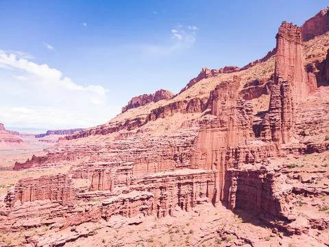 Fisher Tower of Moab, Utah Stock Photos