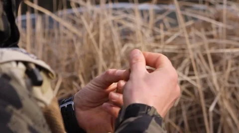 Fisherman bait hook Stock Footage 62865207