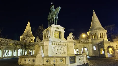Fisherman Bastion,Budapest timelapse Video stock 49931329