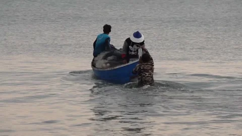 Fisherman Boat in Aceh Stock Footage 132685874