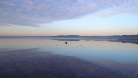 Fisherman in the boat 動画素材 100269573