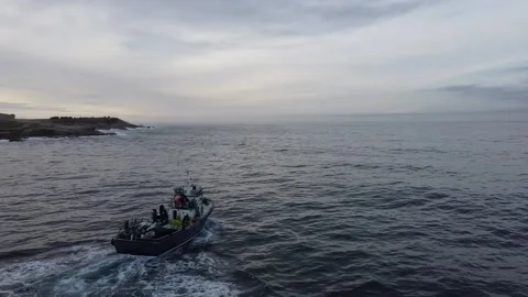 Fisherman boat Stock Footage 170223614