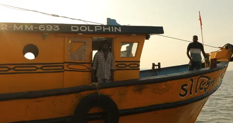 Fisherman on a Boat Stock Footage 326292985