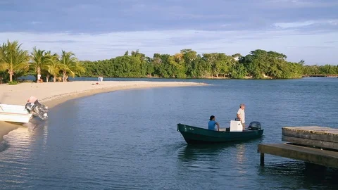 Fisherman Boat Leaving Stock Footage 85672219