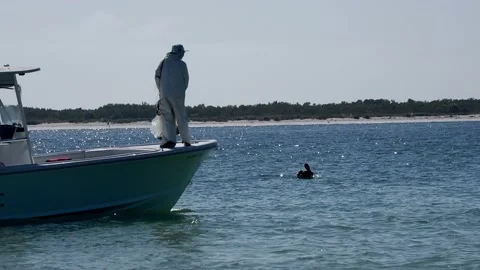 Fisherman casting a bait net. Stock Footage 143806991
