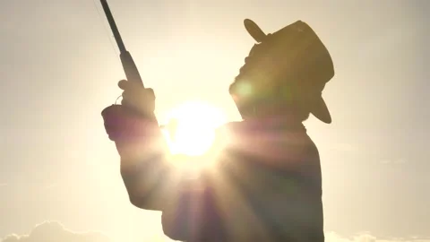 Fisherman Casting Off Deerfield Beach Pier Sunrise Stock Footage 216804261