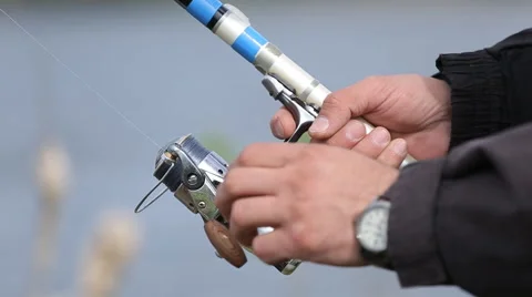 Fisherman catches Video stock 64538948