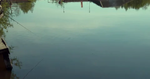 The fisherman caught a big fish Stock Footage 154948678