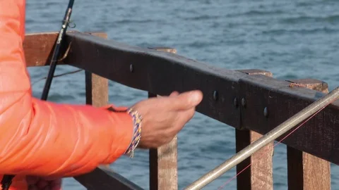 Fisherman  closeup Stock Footage 117409655