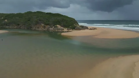 Fisherman Cloudy Lagoon Stock Footage 260296809