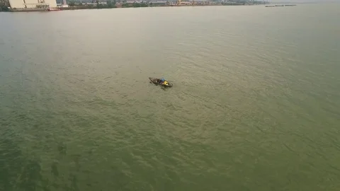 Fisherman on the Danube Stock Footage 72747775