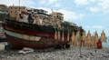 Fisherman drying fish at fishing village Camara de Lobos HD Footage