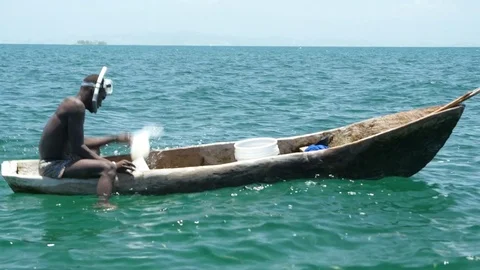 Fisherman in Dugout Stock-Footage 85142141