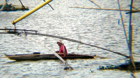 A Fisherman Stock Footage 302054561