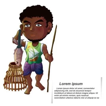 Fisherman. Stock Illustration