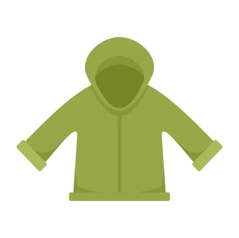 Fisherman jacket icon flat isolated vector Stock Illustration