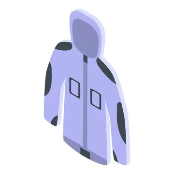 Fisherman jacket icon, isometric style Stock Illustration