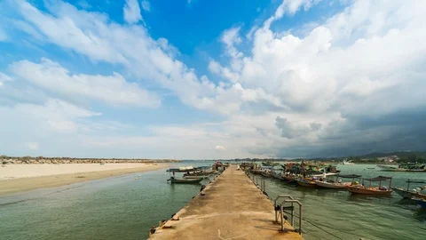 Fisherman jetty Video stock 89766542