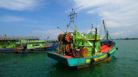 Fisherman jetty Stock Footage 89771603