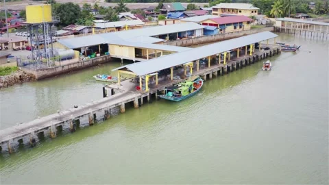 Fisherman jetty Stock Footage 176744777