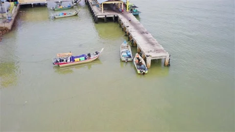 Fisherman jetty Stock Footage 176744943