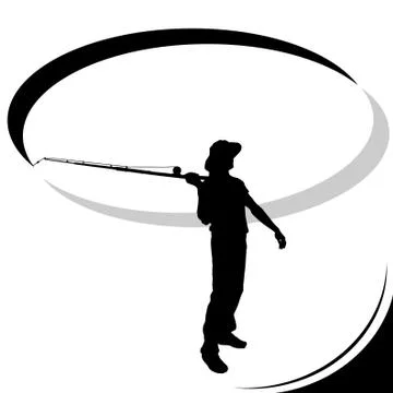 Fisherman logo Stock Illustration