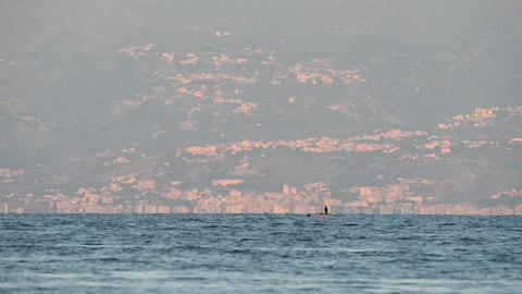 Fisherman on the motorboat Stock Footage 143583080