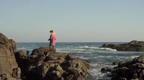 Fisherman old technique Video stock 45987562