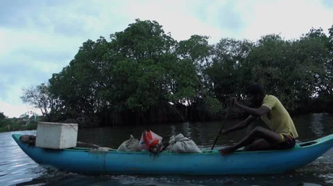 Fisherman Passing Camera 库存影片 53103377