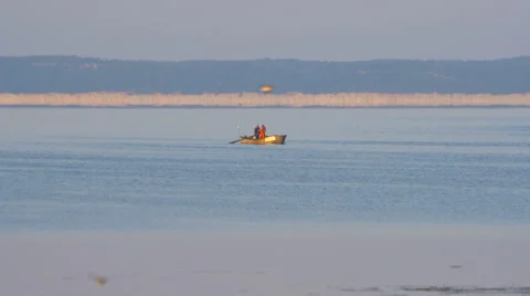 Fisherman pulling the net Stock Footage 68202770