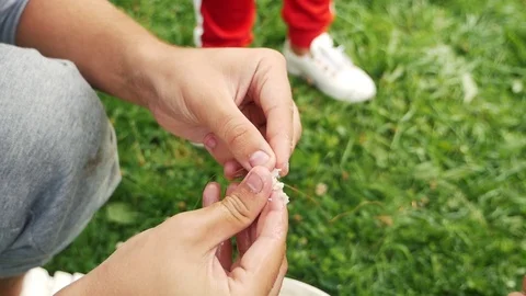The fisherman put on the bait Stock Footage 114610821