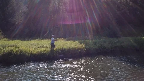 Fisherman River Stock Footage 101413650