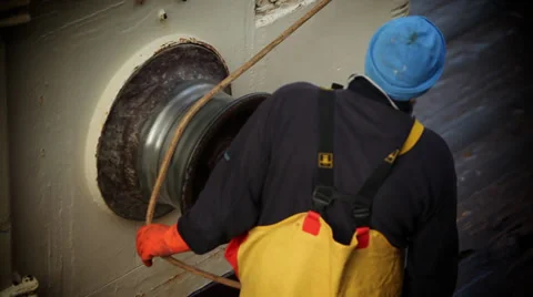 Fisherman with robe Stock Footage 39832853