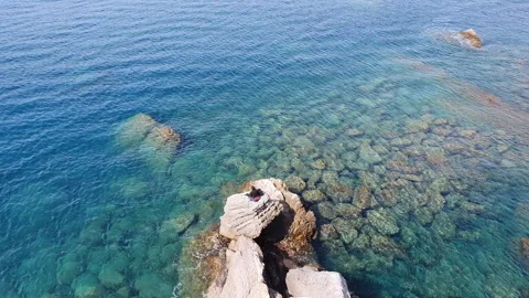 Fisherman on the rock Stock Footage 244011815