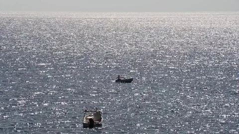 Fisherman on the sea Video stock 79684517