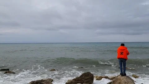 Fisherman seascape time laps 動画素材 191891883