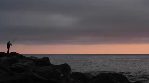 Fisherman Single Stock Footage 58935198