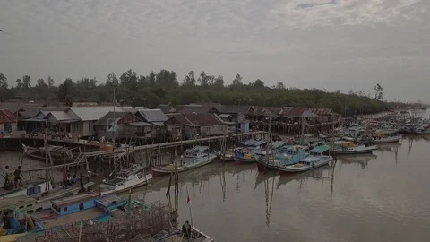 Fisherman Villgae Stock Footage 115623930